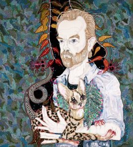 2013 Del Kathryn Barton, artist Hugo, title Portrait of the actor, Hugo Weaving